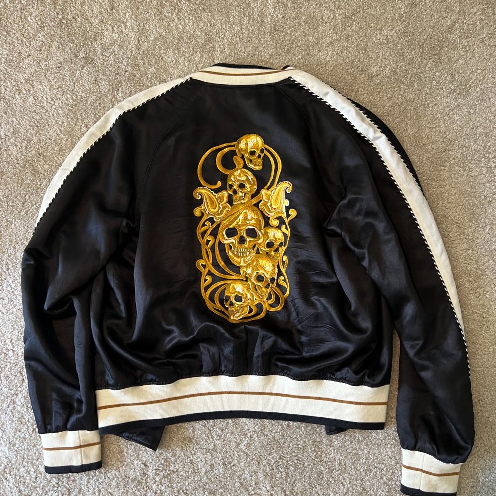 Alexander McQueen skull embroidered bomber jacket - Picture 8 of 10